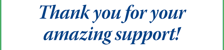 Thank you for your support!