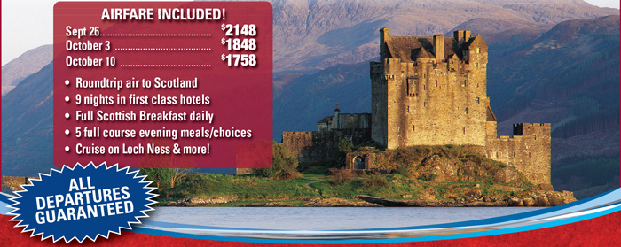 Airfare Included! Sep26 - $2148 / Oct 3 -$1848 / Oct10 - $1758