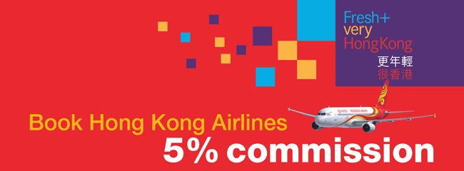 Book Hong Kong Airlines 5% Commission